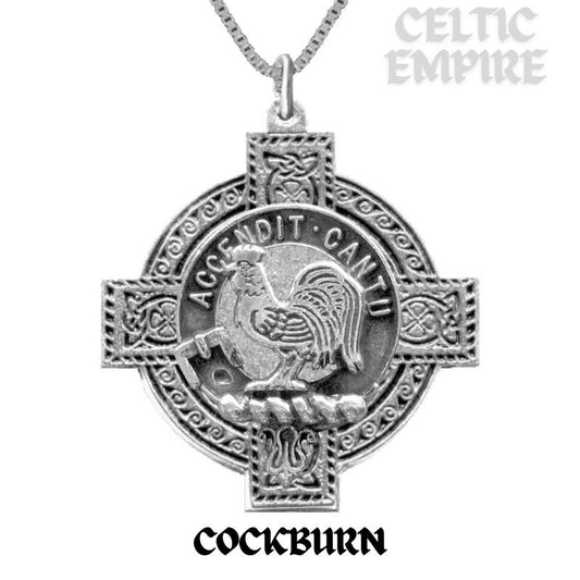 Cockburn Family Clan Crest Celtic Cross Pendant Scottish