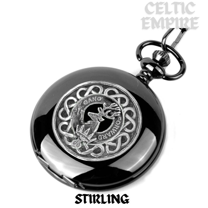 Stirling Scottish Family Clan Crest Pocket Watch