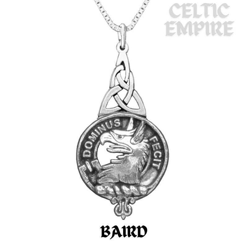 Baird Family Clan Crest Interlace Drop Pendant