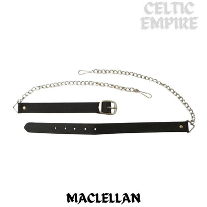 MacLellan Scottish Family Clan Badge Sporran, Leather