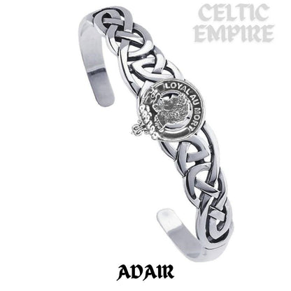 Adair Family Clan Crest Celtic Cuff Bracelet