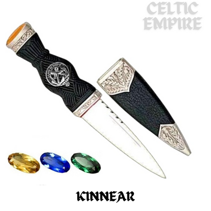 Kinnear Family Clan Crest Sgian Dubh, Scottish Knife