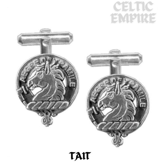 Tait Family Clan Crest Scottish Cufflinks