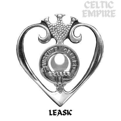 Leask Family Clan Crest Luckenbooth Brooch or Pendant