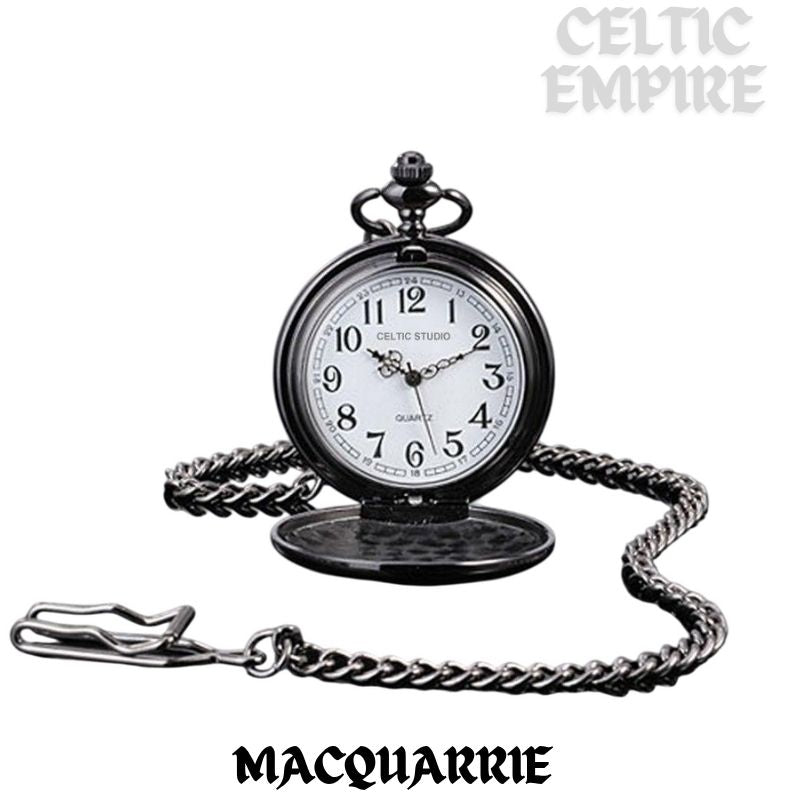 MacQuarrie Scottish Family Clan Crest Pocket Watch