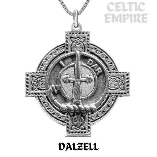 Dalzell Family Clan Crest Celtic Cross Pendant Scottish
