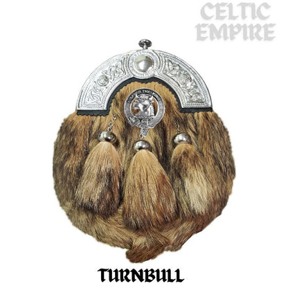Turnbull Scottish Family Clan Crest Badge Dress Fur Sporran