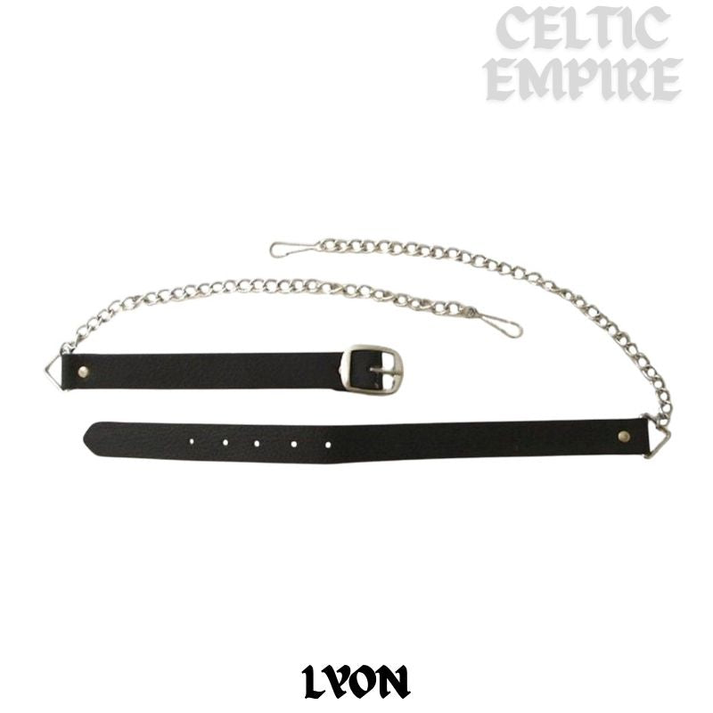 Lyon Scottish Family Clan Badge Sporran, Leather