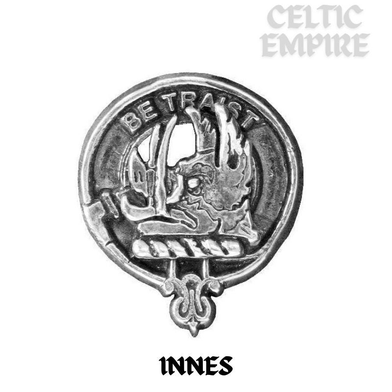 Innes Large 1" Scottish Family Clan Crest Pendant - Sterling Silver