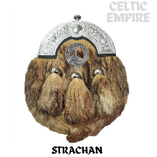 Strachan Scottish Family Clan Crest Badge Dress Fur Sporran