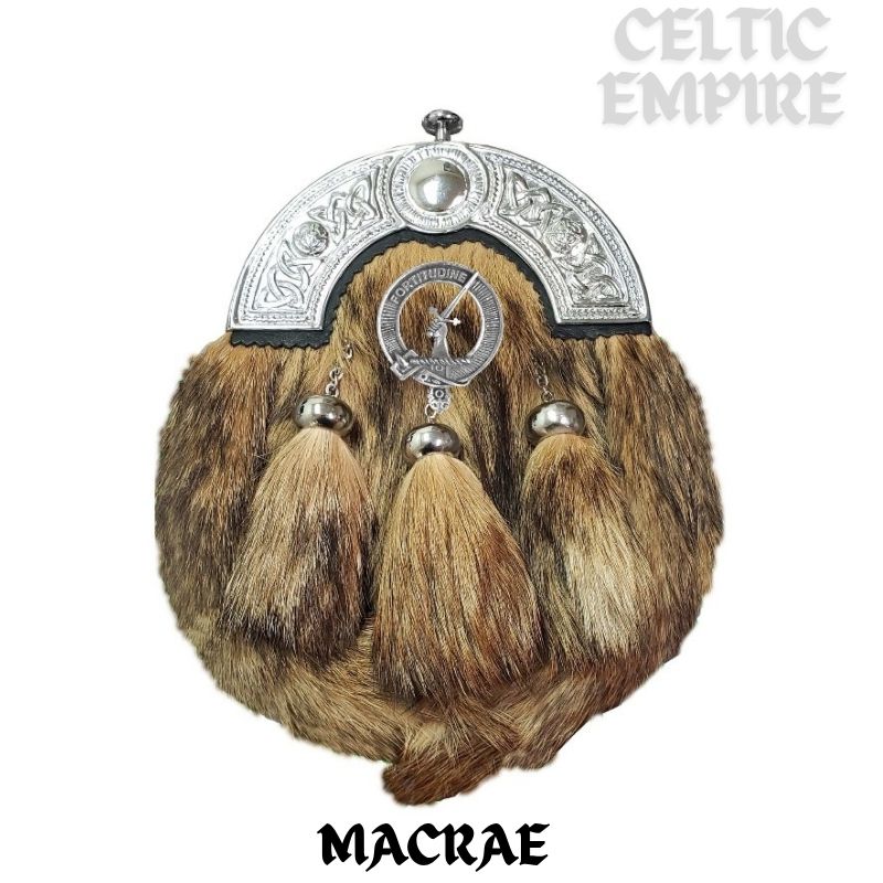 MacRae Scottish Family Clan Crest Badge Dress Fur Sporran