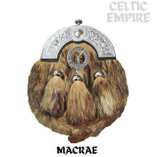 MacRae Scottish Family Clan Crest Badge Dress Fur Sporran
