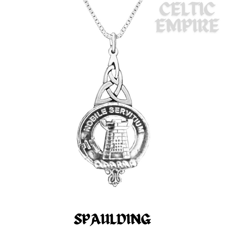 Spaulding Family Clan Crest Interlace Drop Pendant