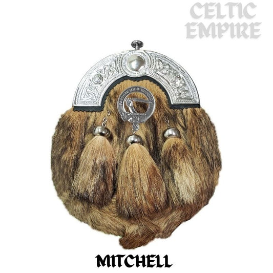 Mitchell Scottish Family Clan Crest Badge Dress Fur Sporran