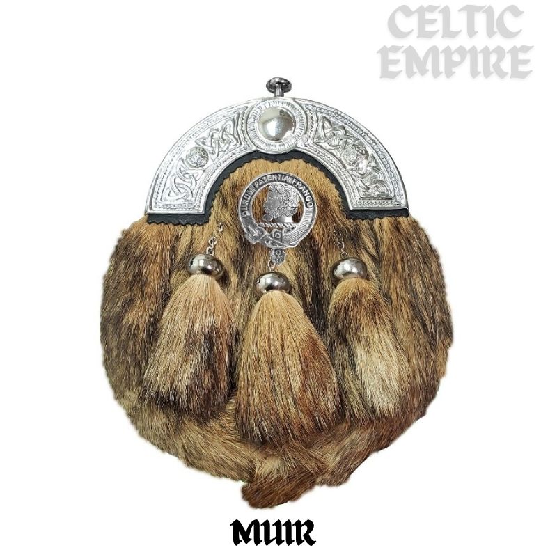 Muir Scottish Family Clan Crest Badge Dress Fur Sporran