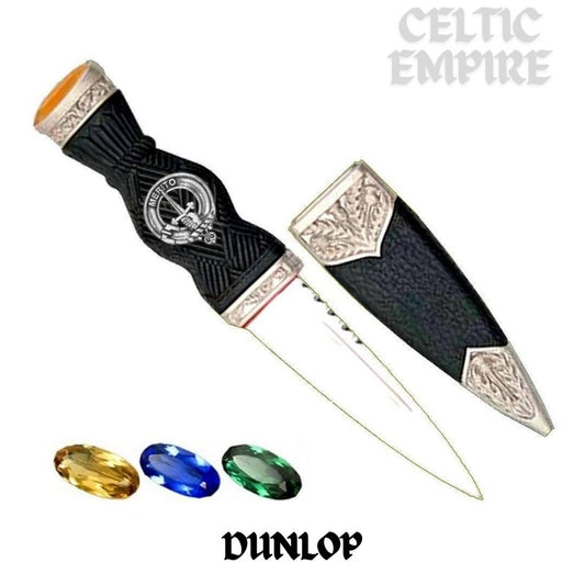 Dunlop Family Clan Crest Sgian Dubh, Scottish Knife