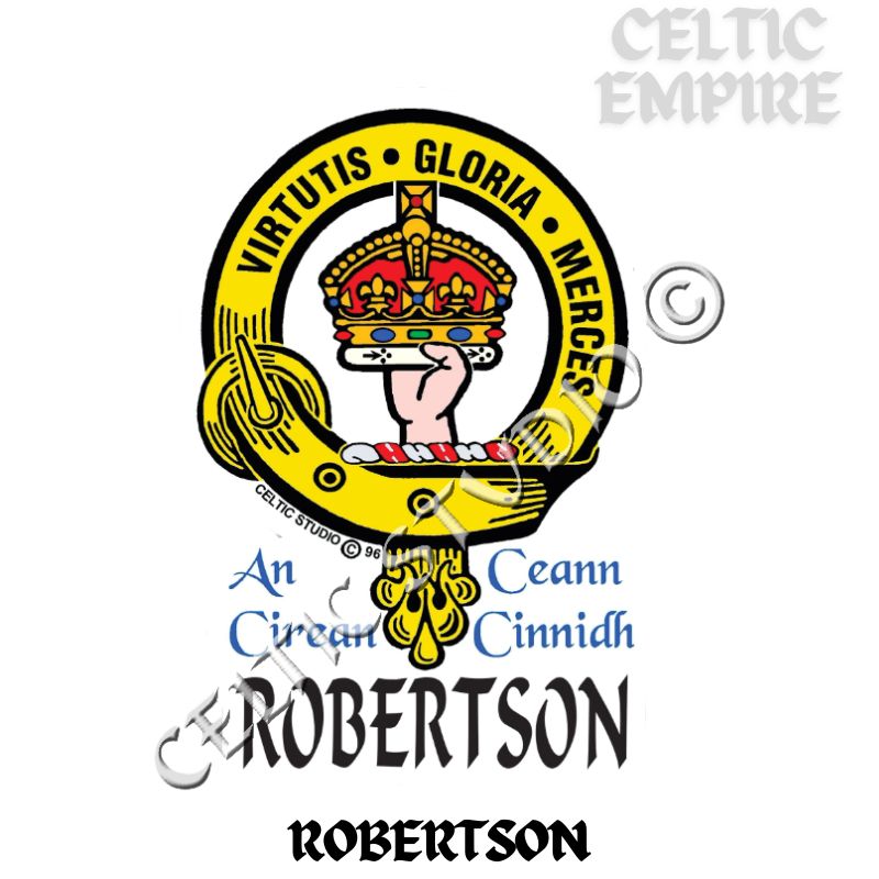 Robertson Family Clan Crest Decal | Custom Scottish Heritage Car & Laptop Stickers