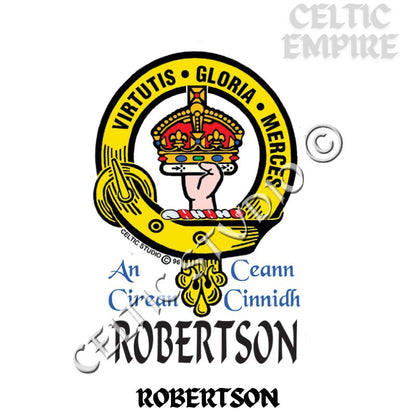 Robertson Family Clan Crest Decal | Custom Scottish Heritage Car & Laptop Stickers