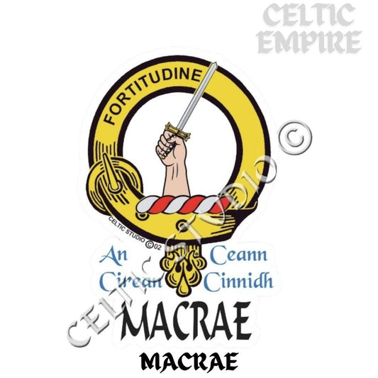 Macrae Family Clan Crest Decal | Custom Scottish Heritage Car & Laptop Stickers