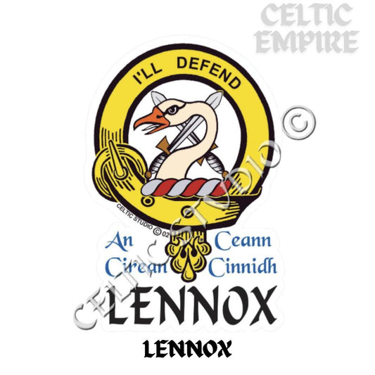 Lennox Family Clan Crest Decal | Custom Scottish Heritage Car & Laptop Stickers