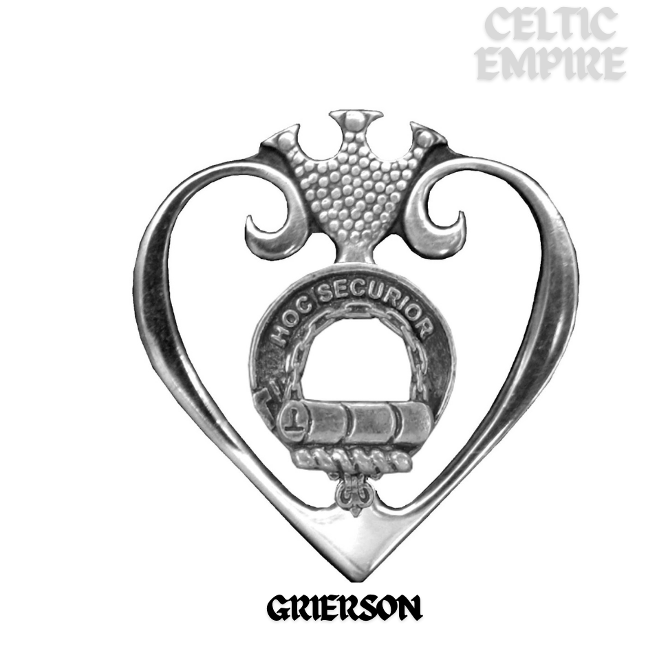 Grierson Family Clan Crest Luckenbooth Brooch or Pendant