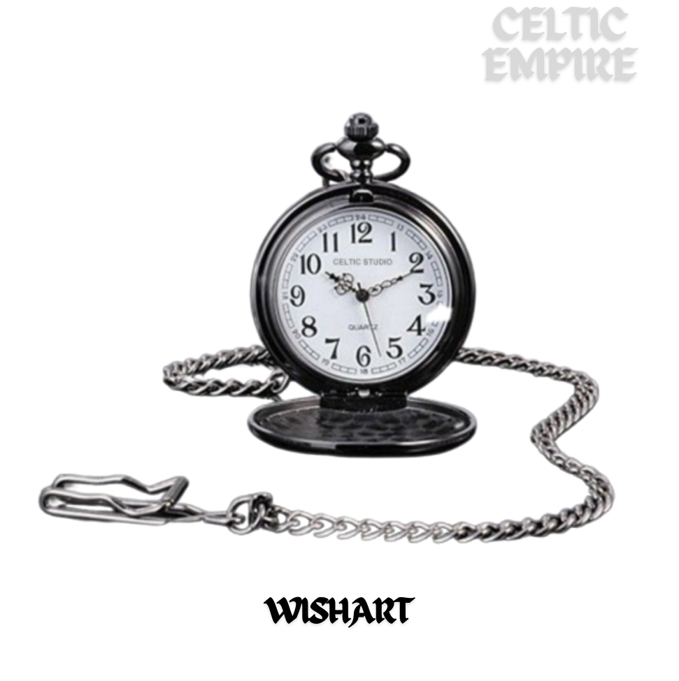 Wishart Scottish Family Clan Crest Pocket Watch