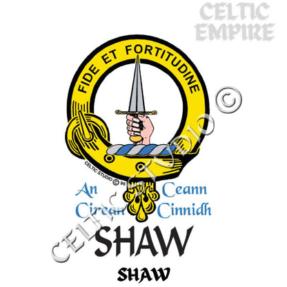 Shaw Family Clan Crest Decal | Custom Scottish Heritage Car & Laptop Stickers