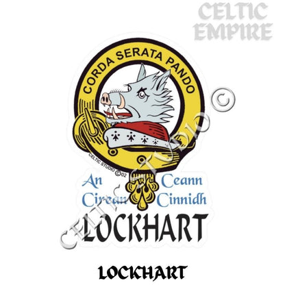 Lockhart Family Clan Crest Decal | Custom Scottish Heritage Car & Laptop Stickers