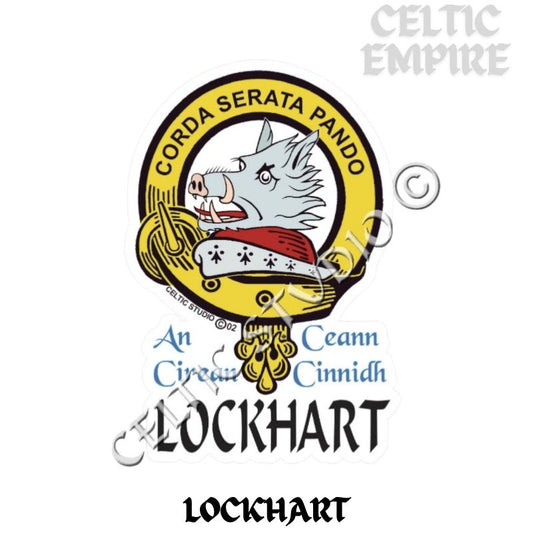 Lockhart Family Clan Crest Decal | Custom Scottish Heritage Car & Laptop Stickers