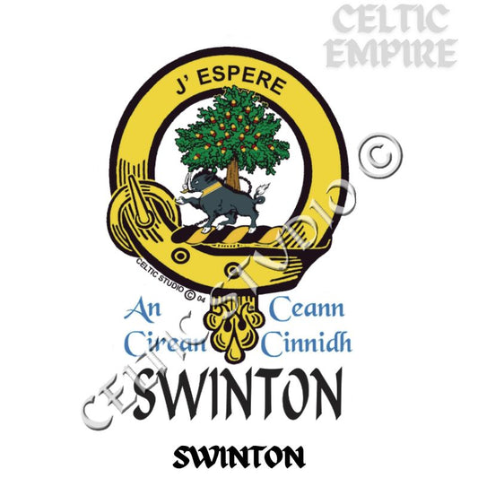 Swinton Family Clan Crest Decal | Custom Scottish Heritage Car & Laptop Stickers