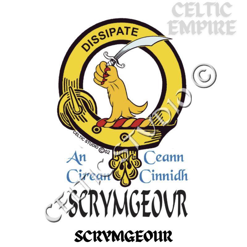 Scrymgeour Family Clan Crest Decal | Custom Scottish Heritage Car & Laptop Stickers