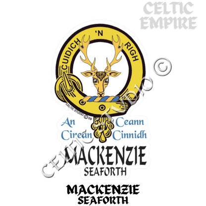 Mackenzie (Seaforth) Family Clan Crest Decal | Custom Scottish Heritage Car & Laptop Stickers