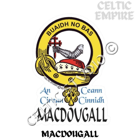 Macdougall Family Clan Crest Decal | Custom Scottish Heritage Car & Laptop Stickers
