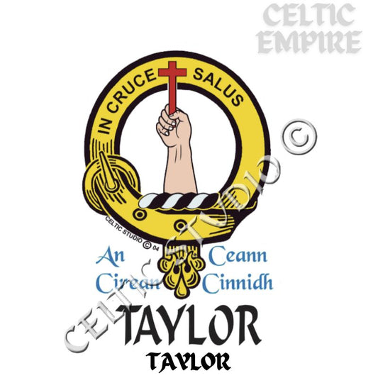 Taylor Family Clan Crest Decal | Custom Scottish Heritage Car & Laptop Stickers