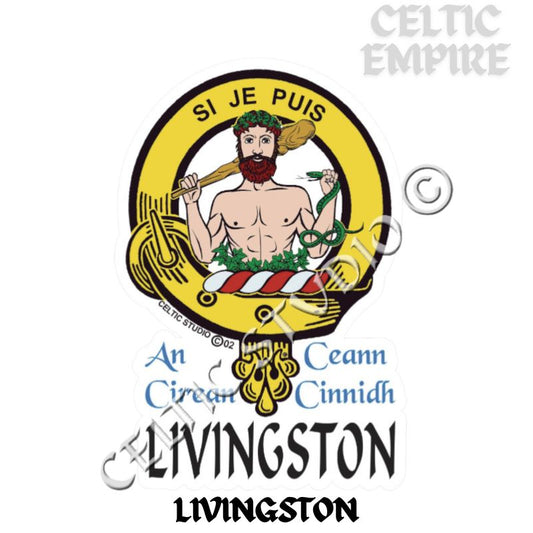Livingston Family Clan Crest Decal | Custom Scottish Heritage Car & Laptop Stickers