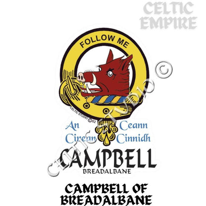 Campbell (Breadalbane) Family Clan Crest Decal | Custom Scottish Heritage Car & Laptop Stickers