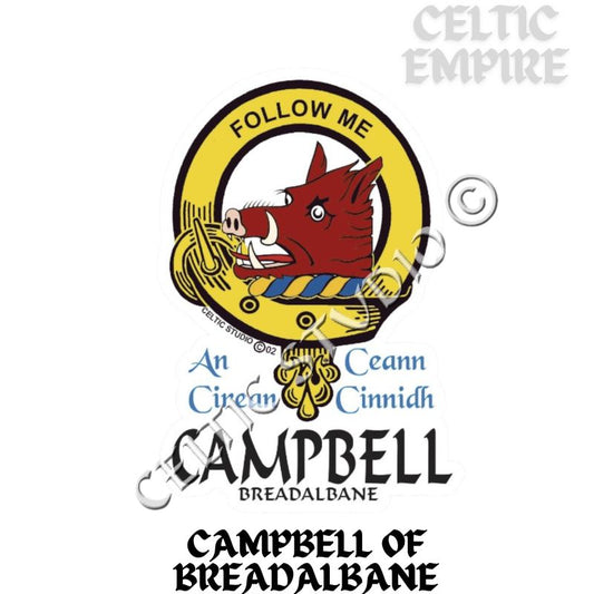 Campbell (Breadalbane) Family Clan Crest Decal | Custom Scottish Heritage Car & Laptop Stickers