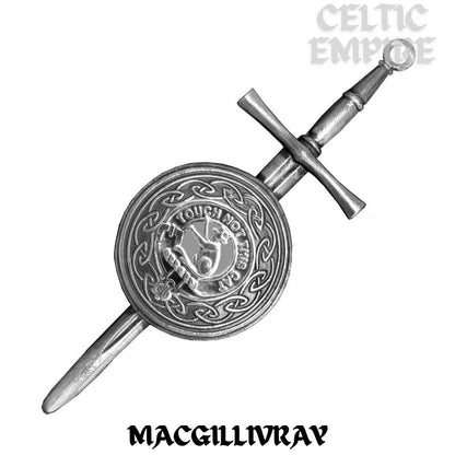 MacGillivray Scottish Family Clan Dirk Shield Kilt Pin