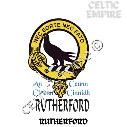 Rutherford Family Clan Crest Decal | Custom Scottish Heritage Car & Laptop Stickers