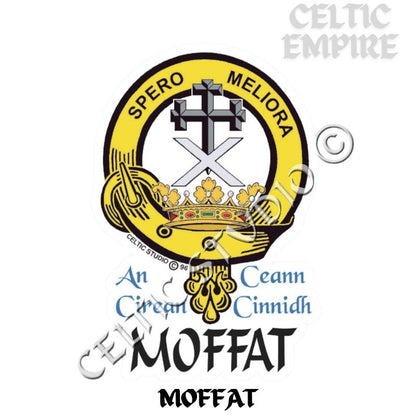 Moffat Family Clan Crest Decal | Custom Scottish Heritage Car & Laptop Stickers