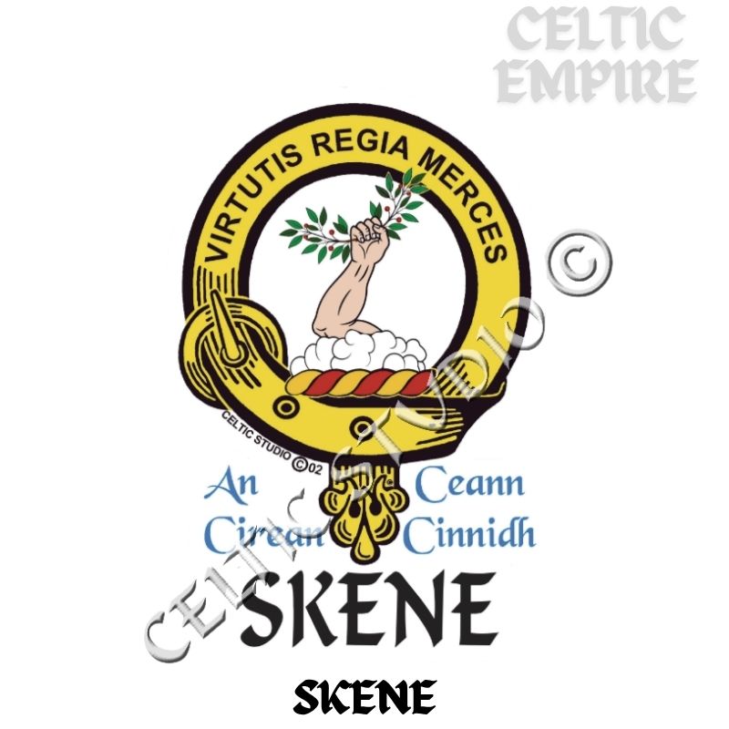 Skene Family Clan Crest Decal | Custom Scottish Heritage Car & Laptop Stickers