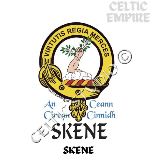 Skene Family Clan Crest Decal | Custom Scottish Heritage Car & Laptop Stickers