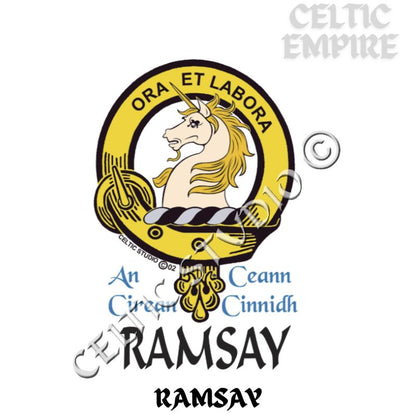 Ramsay Family Clan Crest Decal | Custom Scottish Heritage Car & Laptop Stickers