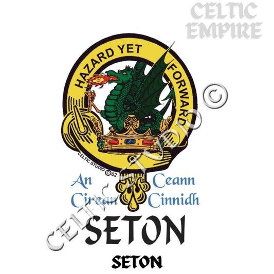 Seton Family Clan Crest Decal | Custom Scottish Heritage Car & Laptop Stickers