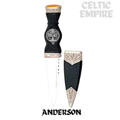 Anderson Family Clan Crest Sgian Dubh, Scottish Knife