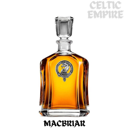 MacBriar Family Clan Crest Badge Whiskey Decanter