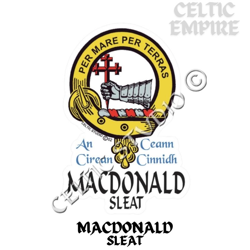 Macdonald (Sleat) Family Clan Crest Decal | Custom Scottish Heritage Car & Laptop Stickers