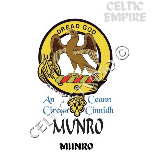 Munro Family Clan Crest Decal | Custom Scottish Heritage Car & Laptop Stickers