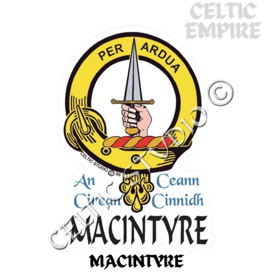 Macintyre Family Clan Crest Decal | Custom Scottish Heritage Car & Laptop Stickers