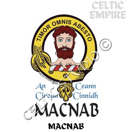 Macnab Family Clan Crest Decal | Custom Scottish Heritage Car & Laptop Stickers